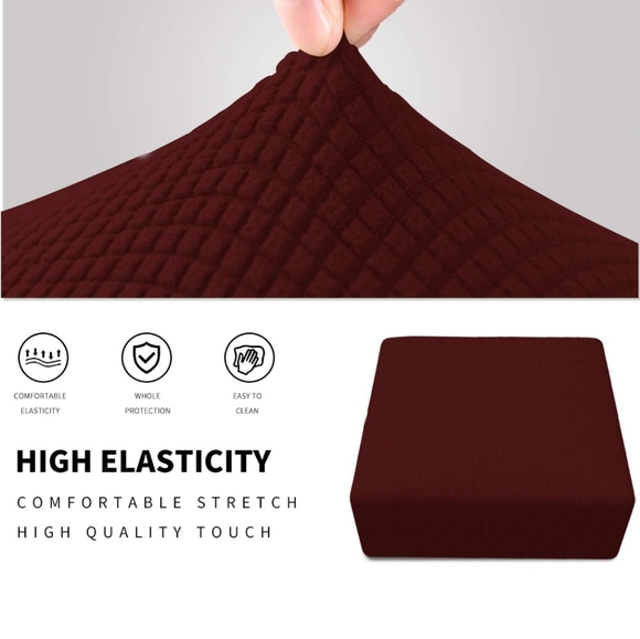 New Easy-Going Stretch Ottoman Cover Folding Storage Stool Furniture Protector. - Picture 6 of 8